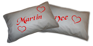Pillowcases Valentines heart