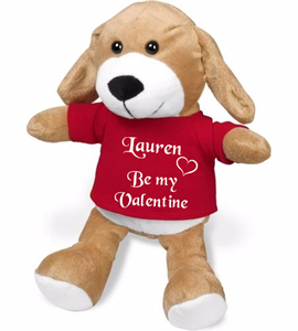 Dog plush valentine - Be My Valentine