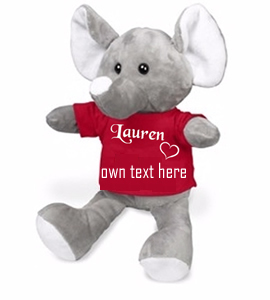 Elephant plush valentine - Own text