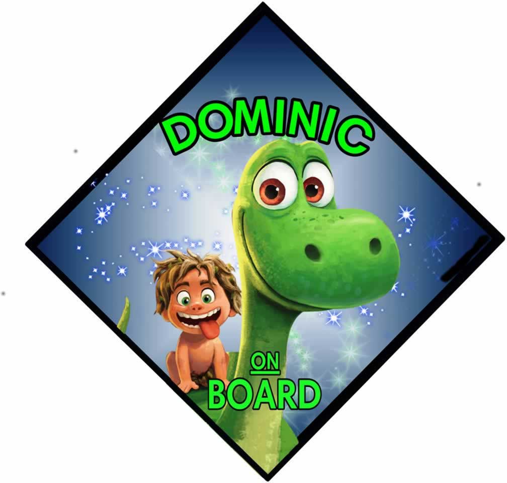 Baby on board - Dino Personalised
