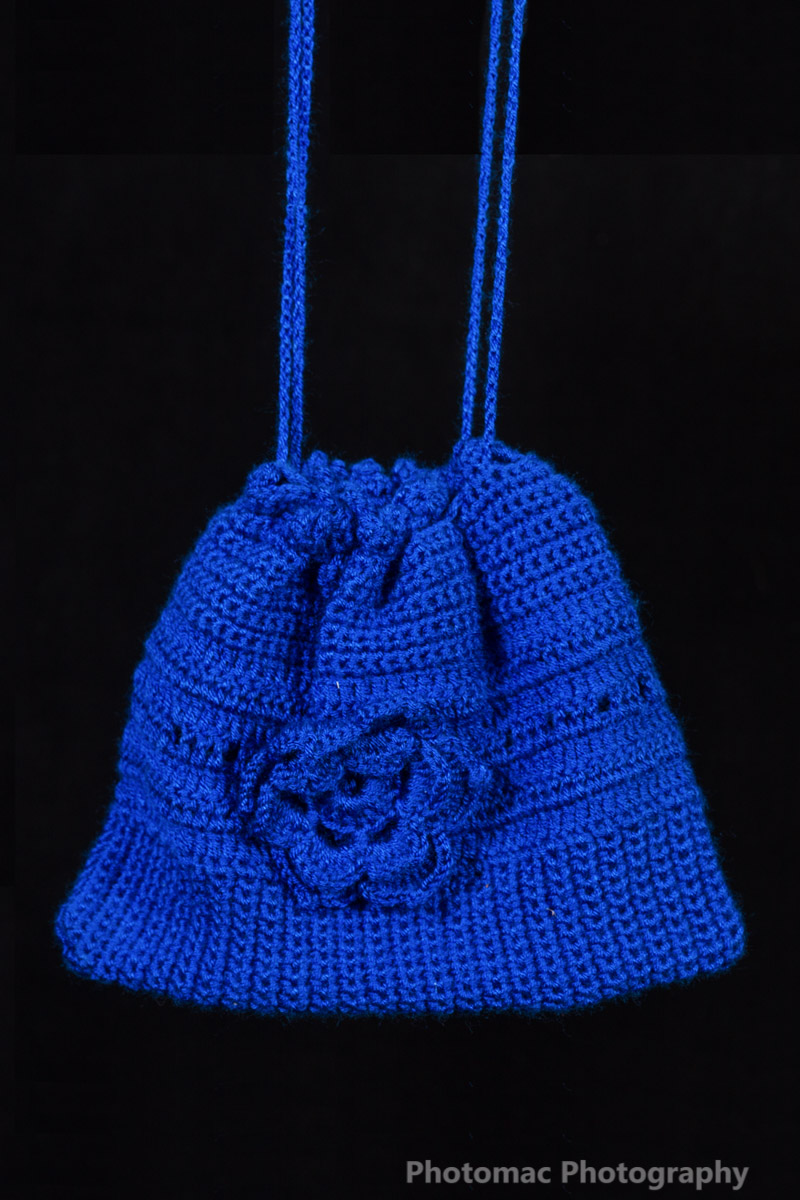 Dark blue flower bag