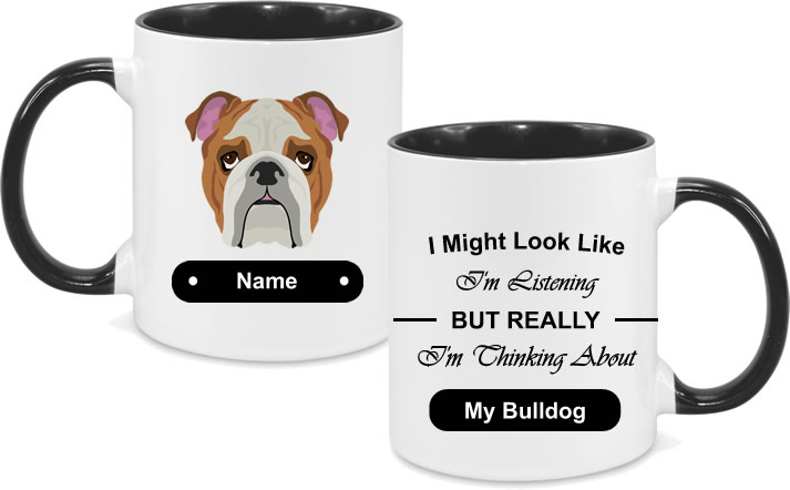 Bulldog Face with text