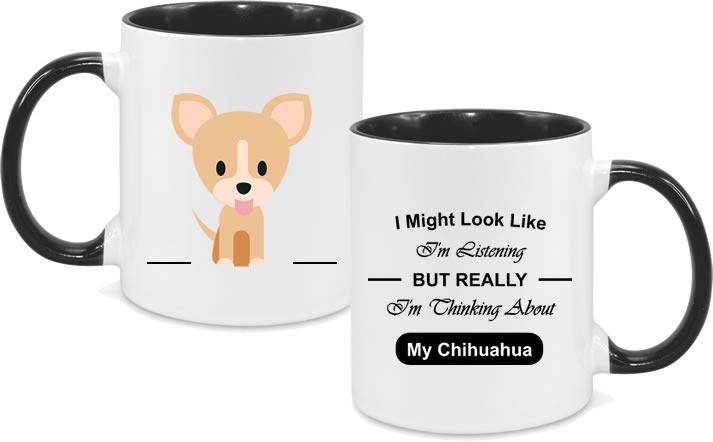 Chihuaua Full Body Light Brown with text