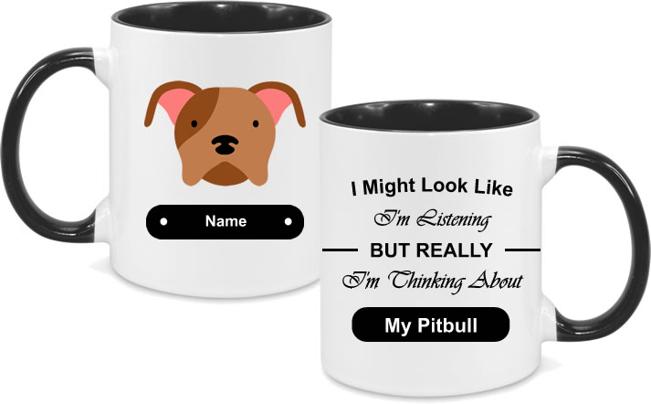 Pitbull Face with text