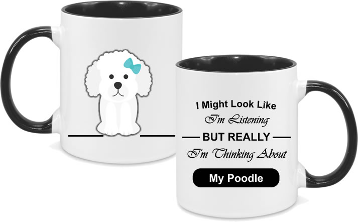 Poodle Full Body with text