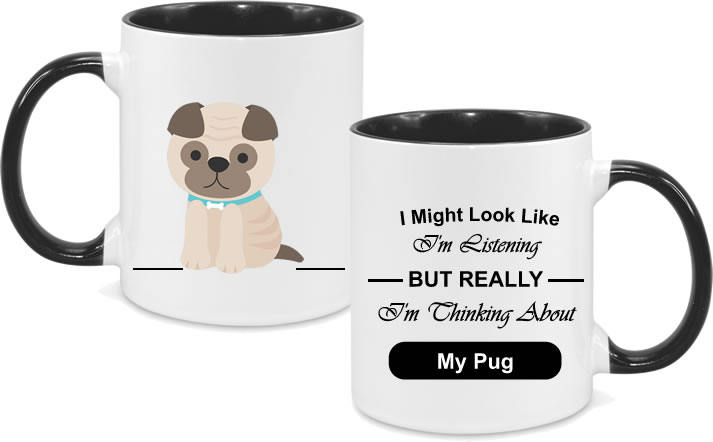 Pug Full Body with text
