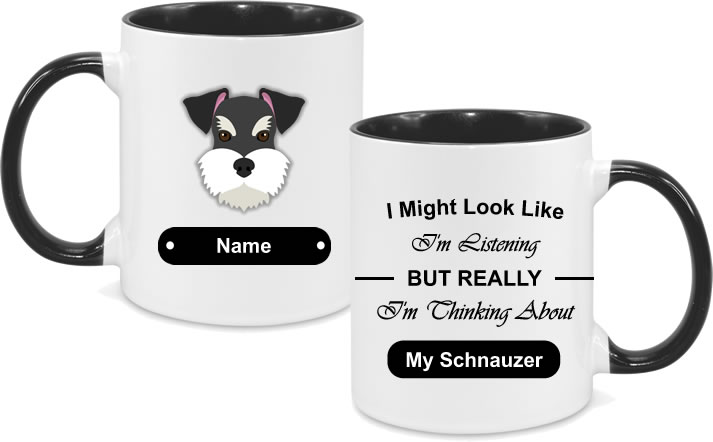 Schnauzer Face with text