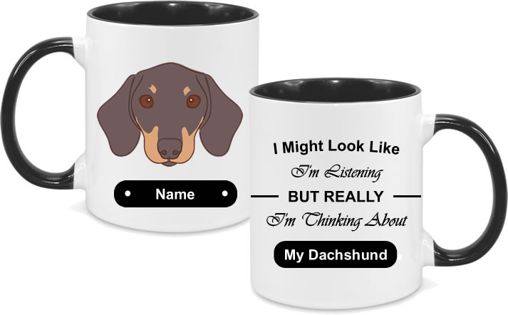 Dachshund Face drawn with text