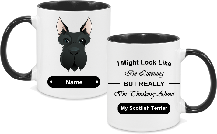 Scottish Terrier Face with text
