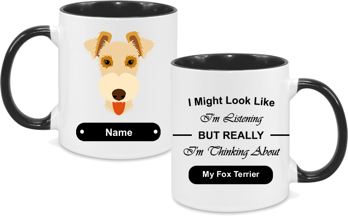 Fox Terrier Face with text