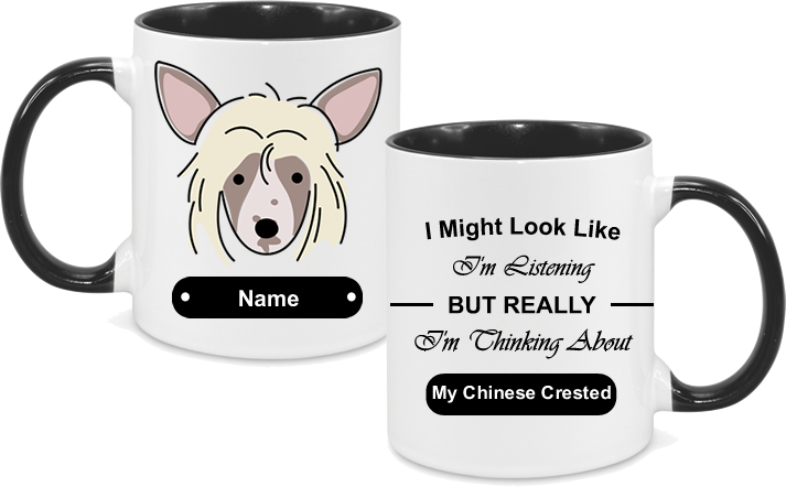 Chinese Crested Face Drawn with text
