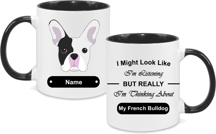 French Bulldog Face with text