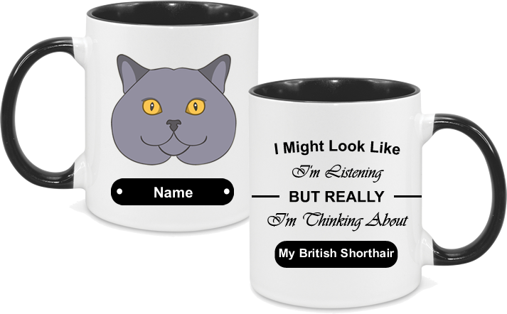 British Shorthair Cat Mug with text my British Shorthair