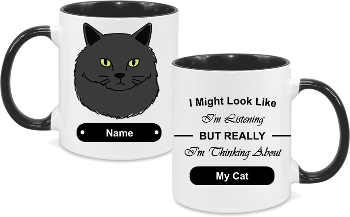 Chantilly-Tiffany Cat Mug with text my cat