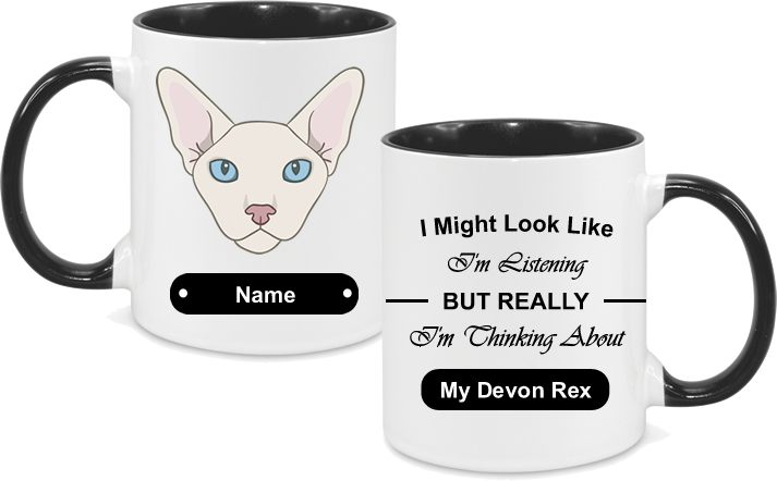 Devon Rex Cat Mug with text my Devon Rex