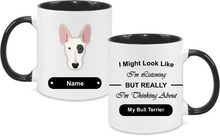 Bull Terrier Face with text