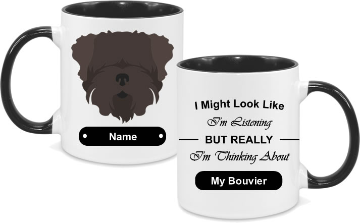 Bouvier Face with text