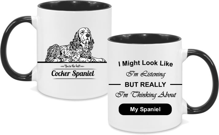 Spaniel with text