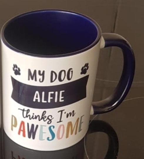 DOG Pawesome Personalised Mug COLOURS